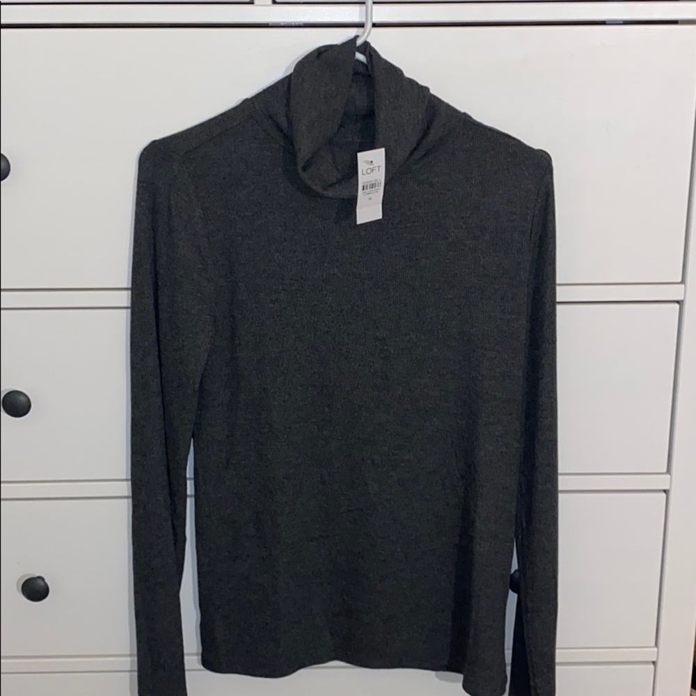 LOFT Gray Turtleneck, Size M